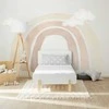 Homestyle4U Viengulė lova, 95x76.5x209 cm, balta