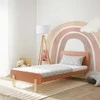 Homestyle4U Viengulė lova, 95x76.5x209 cm, raudona