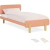 Homestyle4U Viengulė lova, 95x76.5x209 cm, raudona