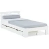 Homestyle4U Viengulė lova, 94,5x204,5x66,7 cm, balta