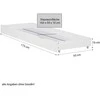 Homestyle4U Viengulė lova, 94,5x204,5x66,7 cm, balta