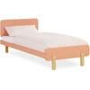 Homestyle4U Viengulė lova, 95x76.5x209 cm, raudona