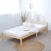 Homestyle4U Viengulė lova, 96x206 cm, ruda