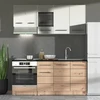 Homestyle4U Virtuvės spintelė, 180x200x60 cm, balta