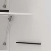 Homestyle4U Virtuvės spintelė, 200x85x60 cm, balta, su laikymo vieta