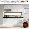 Homestyle4U Virtuvės spintelė, 200x85x60 cm, balta, su laikymo vieta