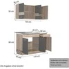 Homestyle4U Virtuvės spintelių komplektas, 120x60x206.5 cm, pilka