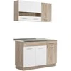 Homestyle4U Virtuvės spintelių komplektas, 120x60x206.5 cm, balta