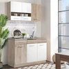 Homestyle4U Virtuvės spintelių komplektas, 120x60x206.5 cm, balta
