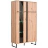 Homestyle4U Vitrina, 84,5x153x35 cm, ruda ir juoda