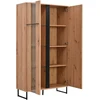 Homestyle4U Vitrina, 84,5x153x35 cm, ruda ir juoda