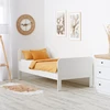 Homestyle4U Vyresnio amžiaus lova, 98.5x206x87 cm, balta