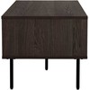 House Kavos staliukas, Kyoto, 50x100x45 cm, Rūkytos ąžuolo furniruotas ir juodo metalo