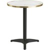 House Nordic Bistro stalas 60x73 cm balta marmuro imitacija