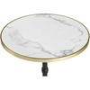 House Nordic Bistro stalas 60x73 cm baltas juodas marmuro imitacija ketaus