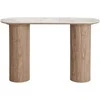 House Nordic konsolinis staliukas, 40x120x78 cm, balta, ruda, keramika