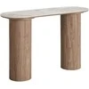 House Nordic konsolinis staliukas, 40x120x78 cm, balta, ruda, keramika