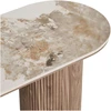 House Nordic konsolinis staliukas, 40x120x78 cm, balta, ruda, keramika