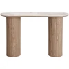 House Nordic konsolinis staliukas, 40x120x78 cm, balta, ruda, keramika