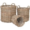 House Nordic Krepšys, Burton Baskets Kubu Ratano, 3 vnt. rinkinys, Natūralus