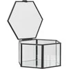 House Nordic Laikymo dėžutė, stiklas/metalas, 11x11x6 cm, skaidri/juoda