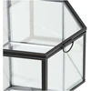 House Nordic Laikymo dėžutė, stiklas/metalas, 11x11x6 cm, skaidri/juoda