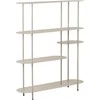 House Nordic Lentynų blokas Rieti 31x118x139 cm smėlio spalvos metalas