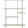 House Nordic Lentynų blokas Rieti 31x118x139 cm smėlio spalvos metalas