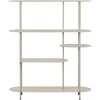 House Nordic Lentynų blokas Rieti 31x118x139 cm smėlio spalvos metalas