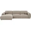 House Nordic Lounge sofa Clyde, 109-177x300x75 cm, pilka