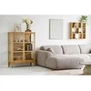 House Nordic Lounge sofa Clyde, 109-177x300x75 cm, pilka