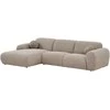 House Nordic Lounge sofa Clyde, 109-177x300x75 cm, pilka