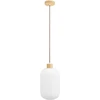 House Nordic Pakabinamas šviestuvas, 20 cm, balta, stiklas/medis