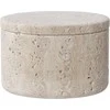House Nordic Saugojimo indas, Travertinas, ø10x6,5 cm, Natūralus