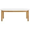 House Nordic Valgomasis stalas 95x210x76 cm baltas, akacija, terrazzo