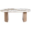 House Nordic Valgomasis stalas Athens 100x210x76 cm baltas rudas keramika