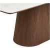 House Nordic Valgomasis stalas Noli 90x200x76 cm baltas rudas, keraminis stalviršis