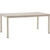 House Nordic Valgomojo stalas Alcudia 90x200x74 cm smėlio spalvos aliuminis