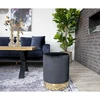 House Nordic Aps Pufas Gamby juodas/auksinis
