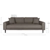 House Sofa, Lido, ruda spalvos, pušis