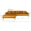 House Sofa, Lido Lounge, Garstyčių geltona, Natūralios medžio kojos