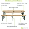 Juskys Alaus stalo komplektas Passau, 3 dalių, 220 cm, natūralus