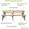Juskys Alaus stalo komplektas Passau, 3 dalių, 220 cm, natūralus