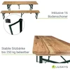 Juskys Alaus stalo komplektas Passau, 3 dalių, 220 cm, natūralus