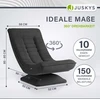 Juskys Atlošiama kėdė Homestar Korsika 58x80-85x90-100 cm tamsiai pilka korduroinė