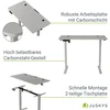 Juskys Aukščio reguliuojamas stalas Homestar Office Stand 120x60x72-117 cm baltas