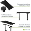 Juskys Aukščio reguliuojamas stalas Homestar Office Stand 160x75 cm juodas