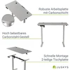 Juskys Aukščio reguliuojamas stalas Homestar Office Stand 120x60x72-117 cm baltas