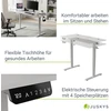 Juskys Aukščio reguliuojamas stalas Homestar Office Stand 120x60x72-117 cm baltas