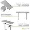 Juskys Aukščio reguliuojamas stalas Homestar Office Stand 160x75 cm baltas